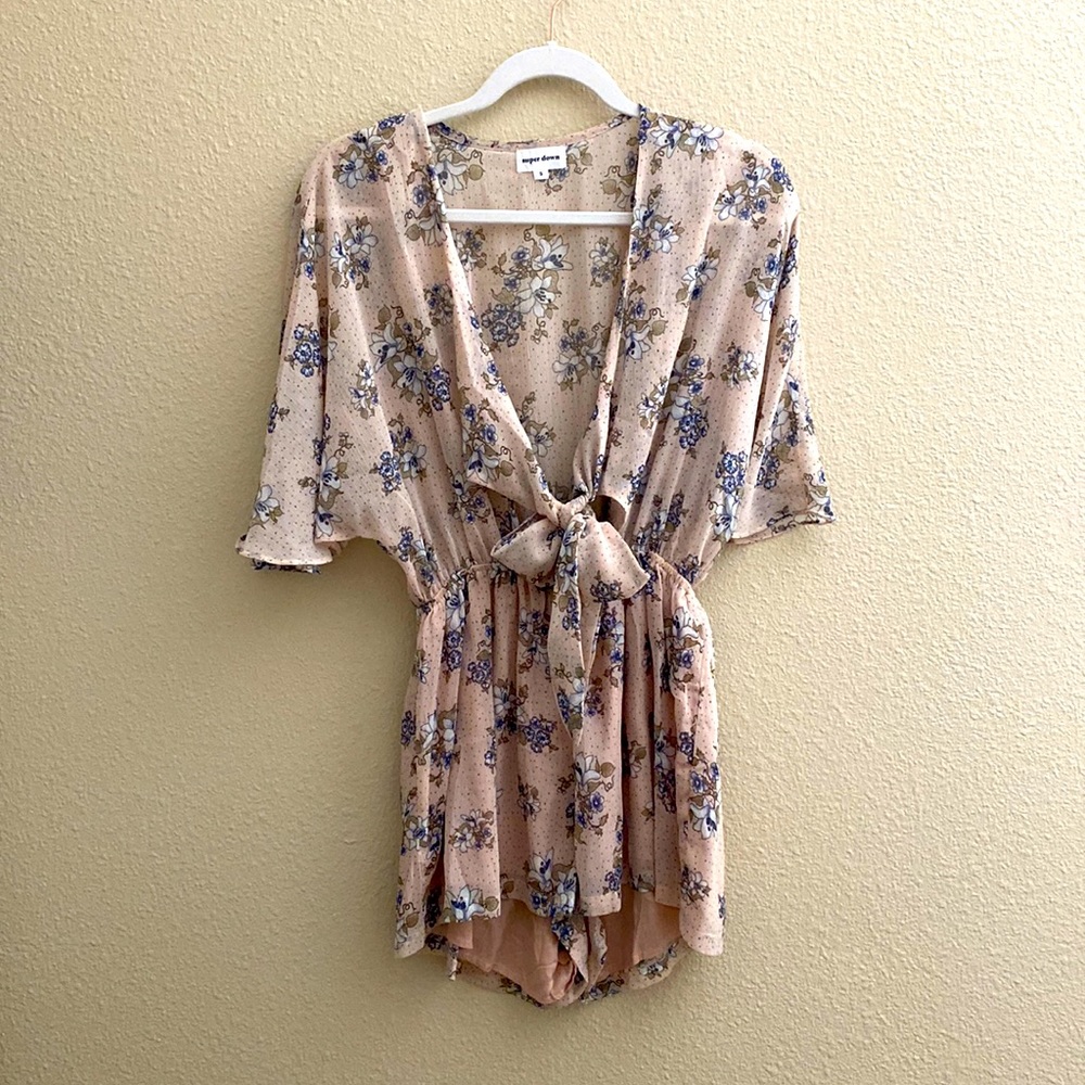 Blush floral romper